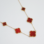 گردنبند ونکلیف 5 گل قرمز